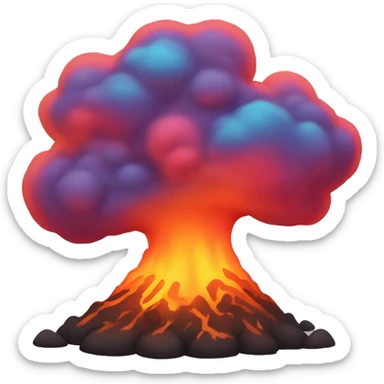 Rainbow Lava sticker