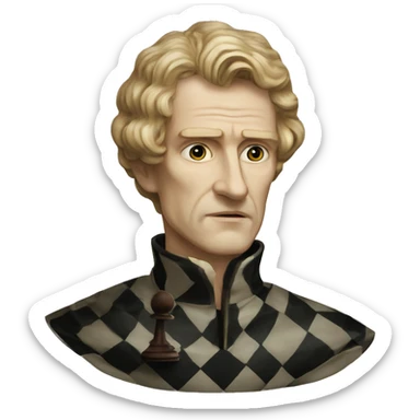 Vintage King Claudius Hamlet playing chess sticker