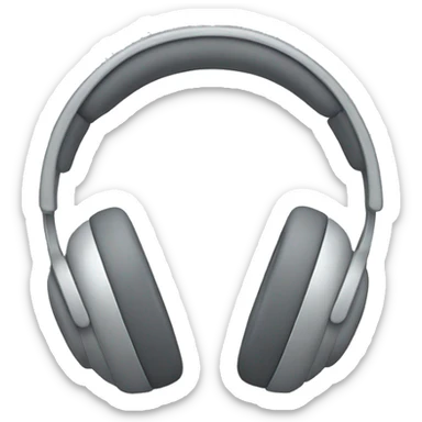 Grey Apple Headphones sticker