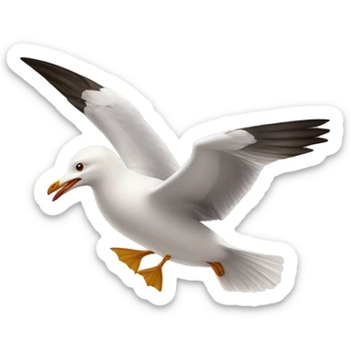 Flying seagull sticker