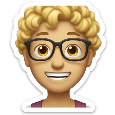 make me an emoji with a unique character that expresses joy sticker
