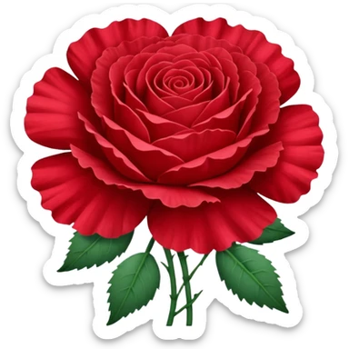 carnation and rose sticker