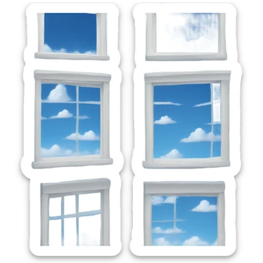 Blue sky throught windows sticker