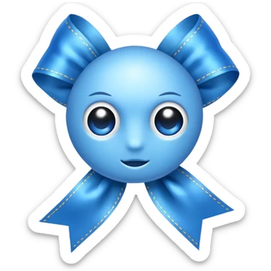 Eyeroll with ribbon sticker