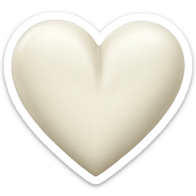 Ivory heart sticker
