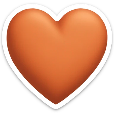 terra cotta coloured heart sticker