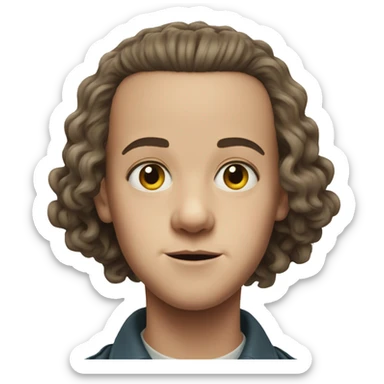 eleven from stranger things season 1 sticker