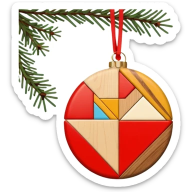 scandi style christmas ornament  sticker