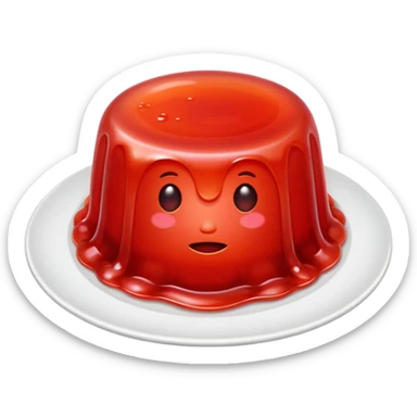 jelly on a plate sticker