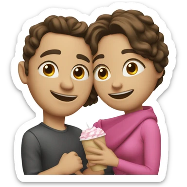 Novios viendo una película sticker