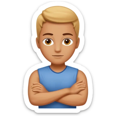 Arms crossed with attitude  sticker