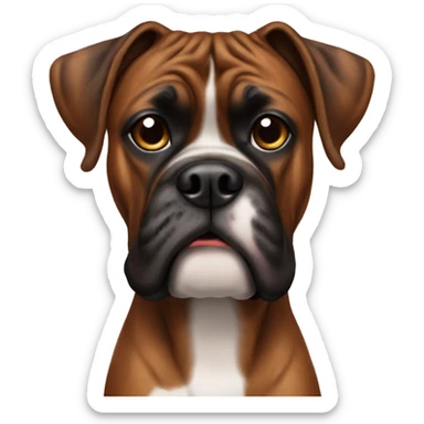Brindle boxer sticker
