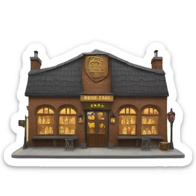 Pub with wings sticker