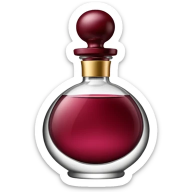burgundy luxury perfume sticker