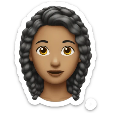 Femme 2 tresses sticker