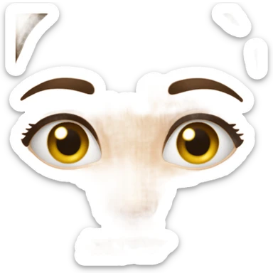 Brunette girl with hazel eyes sticker