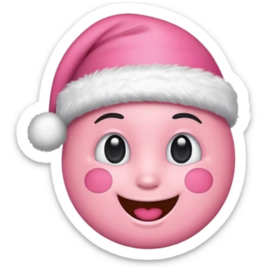 Cute christmas emoji pink and preppy sticker