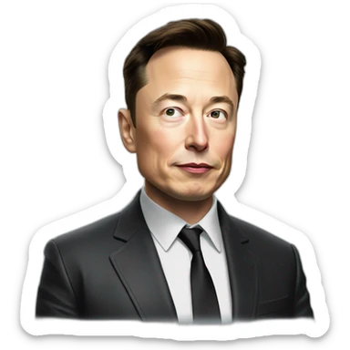 Elon Musk regardant la télé sticker
