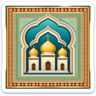 muslim prayer mat sticker