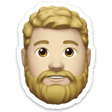 White man chubby with beard New York Yankees  sticker