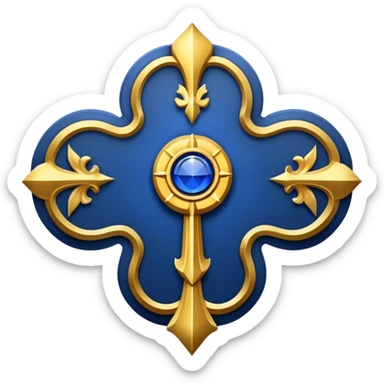 Bishop's emblem with a touch of dark blue sticker