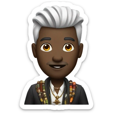 a modern witchdoctor male sticker