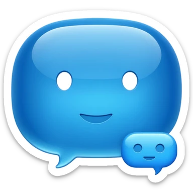 chat bubble with AI letters sticker