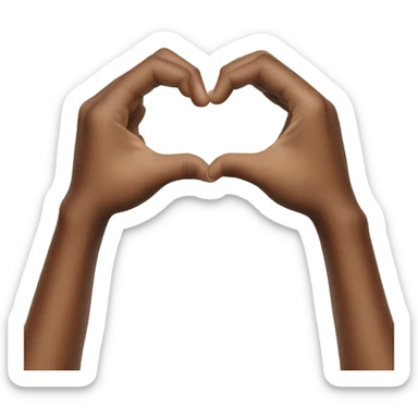 Hand shaped heart sticker