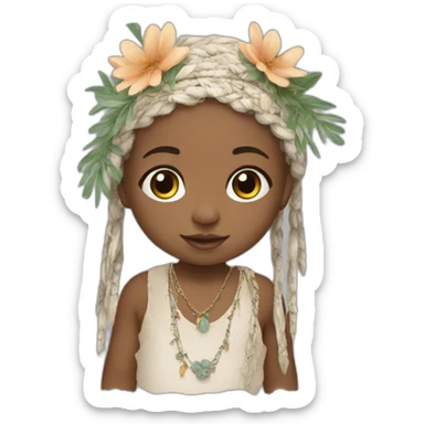 Newborn boho style sticker