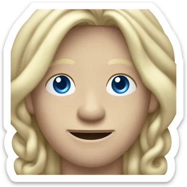 full body raised arms light curl blonde 30yo man blue eyed pale skin sticker