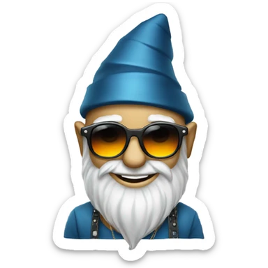 Vibing Dj gnome wih sunglasses sticker
