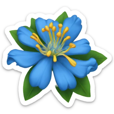 flor azul sticker