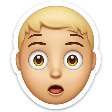 Stunned surprised emoji sticker