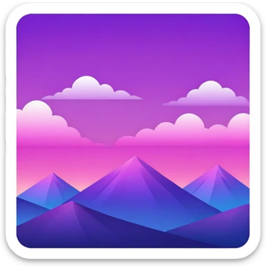 Royal Purple-Magenta-Violet-Indigo-Pink-gradient Aesthetic Scenery Deco sticker