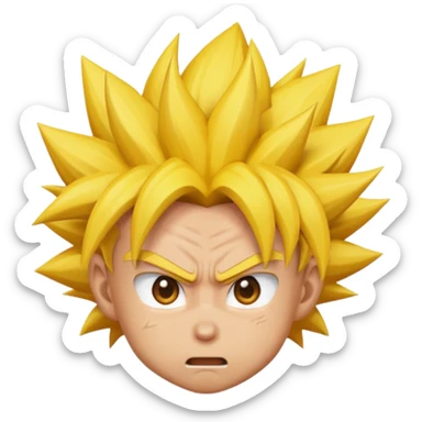 A super Saiyan Goku head emoji sticker