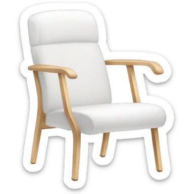 White modern chair sticker