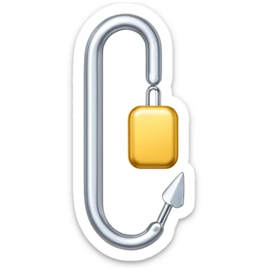 open safety pin with pointed end sticker