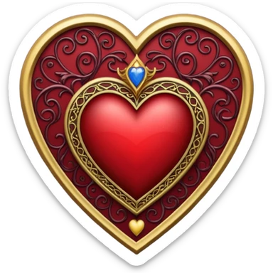 heart with a gothic tarot card sticker