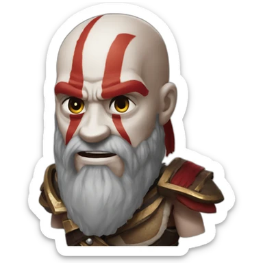 kratos god of war sticker