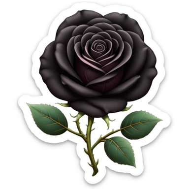 Black rose emoji  sticker