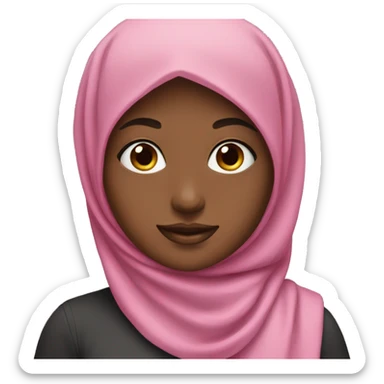 girl with pink hijab sticker