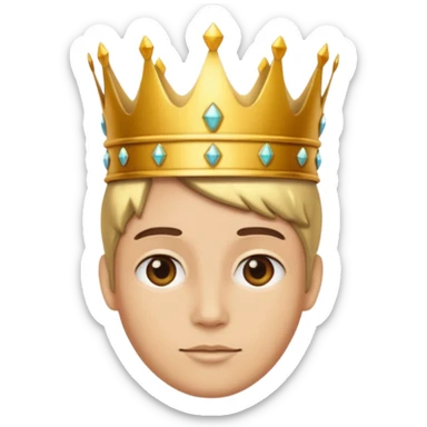 aggiungi una corona sulla testa sticker