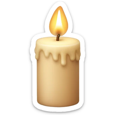 Beige candle  sticker