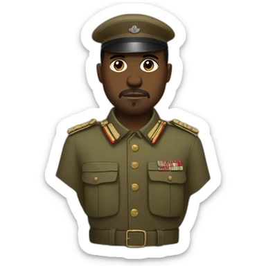 Kanye West in 1940's German Soldier Outfit sticker