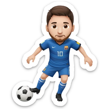 Messi avec le ballon sticker