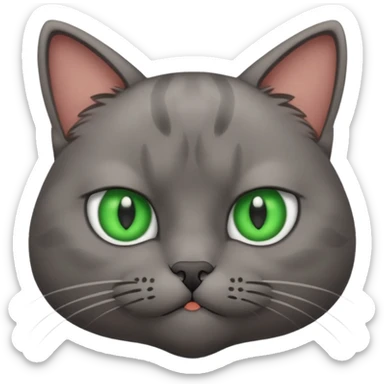 Cat with annoyed face sticker
