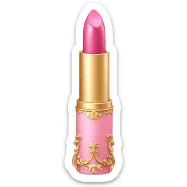 vintage rococo pink lipstick  sticker