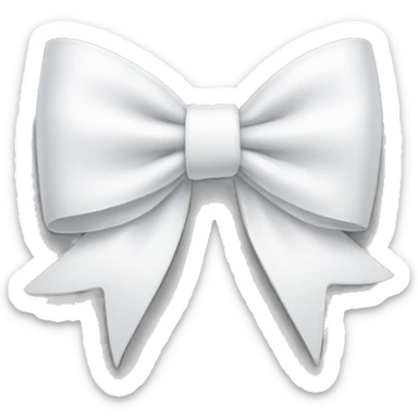 White bow sticker