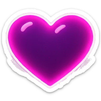 heart glowing neon  sticker