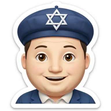 Fat Jewish man sticker